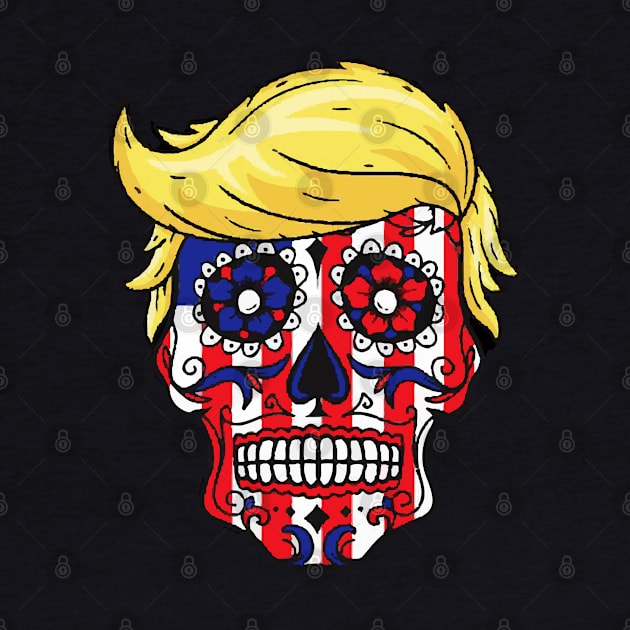 Trump Sugar Skull by inkstyl